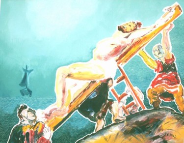 Painting titled "L'élévation de la c…" by Francis Denis, Original Artwork