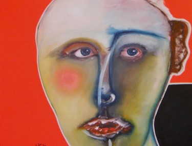 Peinture intitulée "Jeune homme chauve" par Francis Denis, Œuvre d'art originale