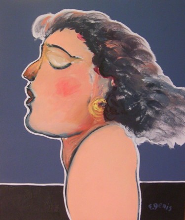Peinture intitulée "Le baiser" par Francis Denis, Œuvre d'art originale, Huile