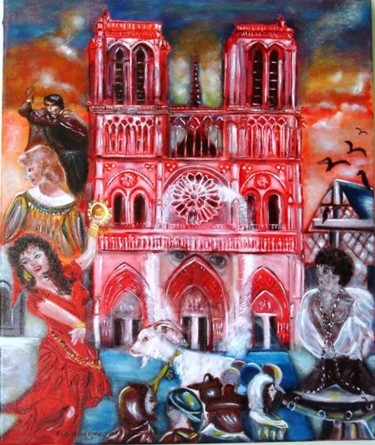 Peinture intitulée "NOTRE-DAME DE VICTO…" par Françoise Dunesme, Œuvre d'art originale