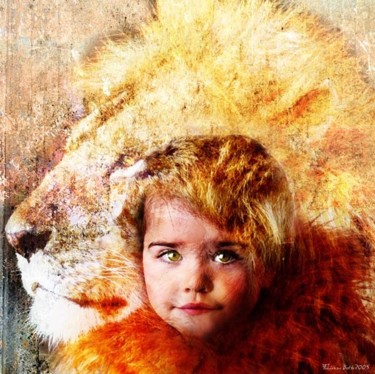 Digital Arts titled "L'enfant Roi" by Fabienne Botte " Febee", Original Artwork, Digital Painting