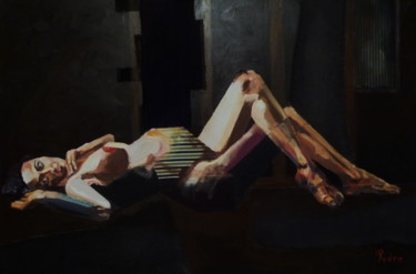 Pintura titulada "Mujer encinta recos…" por Federico Pedro, Obra de arte original, Otro