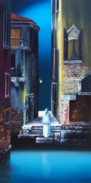 Painting titled "A Leap of Faith" by Dj Fedeli, Original Artwork, Oil