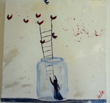 Pittura intitolato "Libertà libera" da Fede - Emozioni Dipinte, Opera d'arte originale, Acrilico