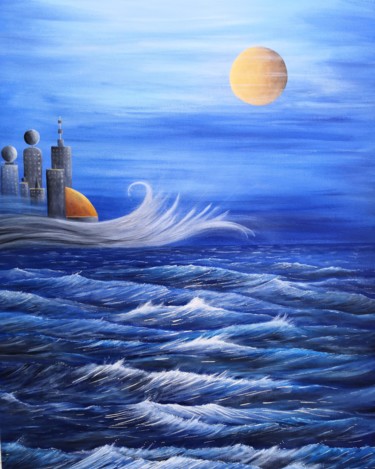 Pintura titulada "Mar" por Feedeluz, Obra de arte original, Acrílico