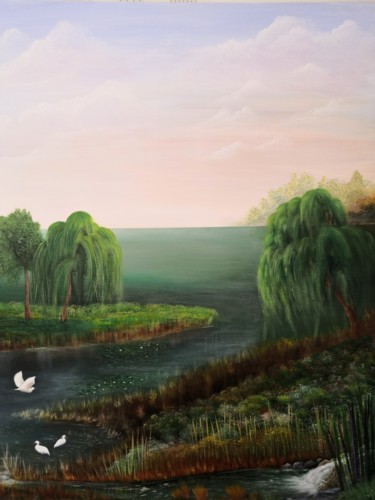 Malerei mit dem Titel "Nature" von Feedeluz, Original-Kunstwerk, Acryl
