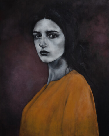 Painting titled "Non guardarmi" by Federica Belloli, Original Artwork, Acrylic