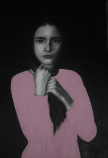 Painting titled "L'adolescente" by Federica Belloli, Original Artwork, Acrylic