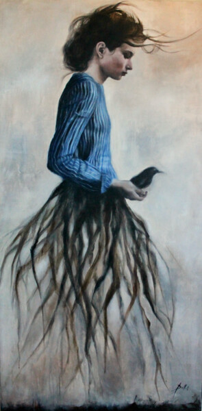 Pintura intitulada "Flying roots" por Federica Belloli, Obras de arte originais, Acrílico