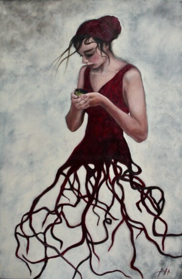 Peinture intitulée "Flying roots II" par Federica Belloli, Œuvre d'art originale, Acrylique