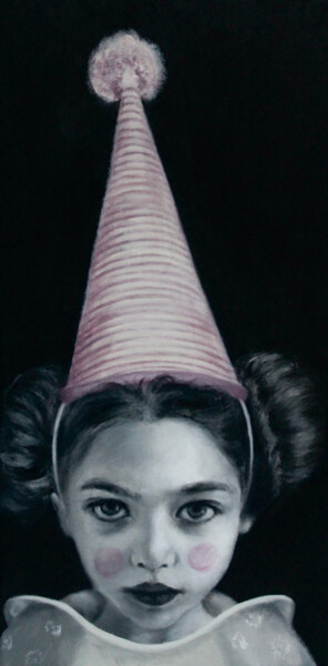 Malerei mit dem Titel "Angry doll II" von Federica Belloli, Original-Kunstwerk, Acryl
