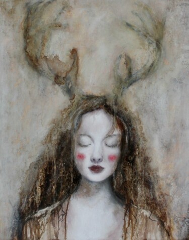 绘画 标题为“La memoria del bosc…” 由Federica Belloli, 原创艺术品, 粉笔