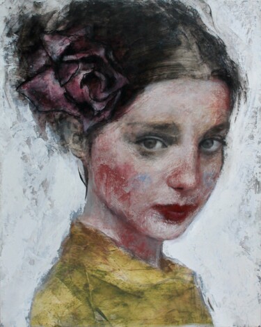 Картина под названием "Rose" - Federica Belloli, Подлинное произведение искусства, Акрил
