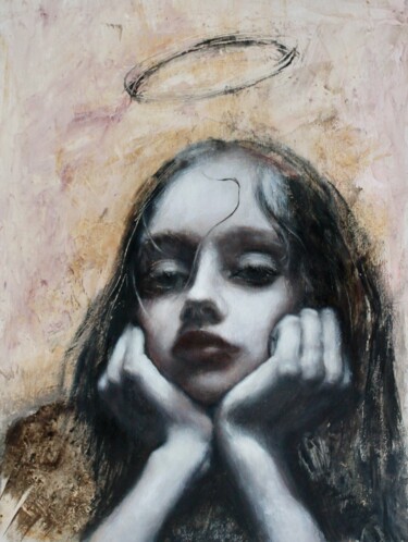 Painting titled "The hidden mystery…" by Federica Belloli, Original Artwork, Acrylic Mounted on Wood Stretcher frame
