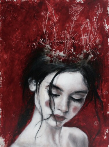 Painting titled "Without a kingdom I…" by Federica Belloli, Original Artwork, Acrylic Mounted on Wood Stretcher frame