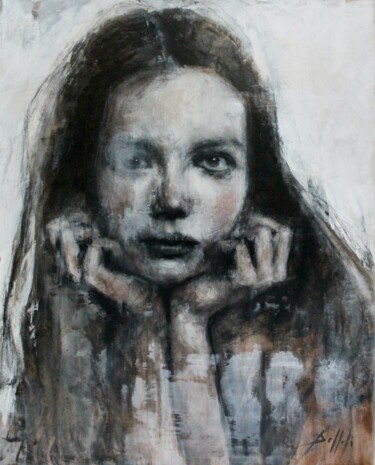 Painting titled "The ephemeral is no…" by Federica Belloli, Original Artwork, Acrylic Mounted on Wood Stretcher frame