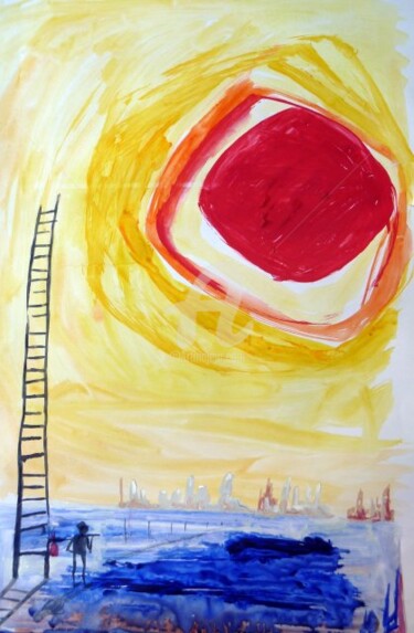 Pintura titulada "gran sol" por Federico Bassi (fester), Obra de arte original, Oleo