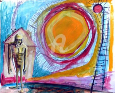 Pintura titulada "Hijos del sol paisa…" por Federico Bassi (fester), Obra de arte original, Oleo