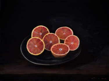Painting titled "Oranges" by Federico Rizzo, Original Artwork, Oil