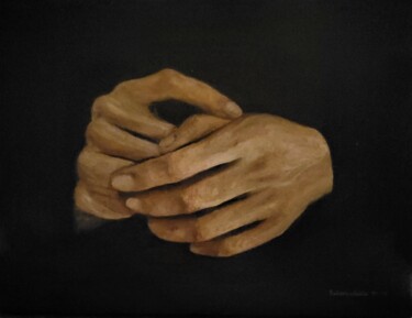 Painting titled "Hands" by Federico Rizzo, Original Artwork, Oil