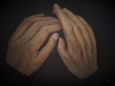 Painting titled "The prayer" by Federico Rizzo, Original Artwork, Oil