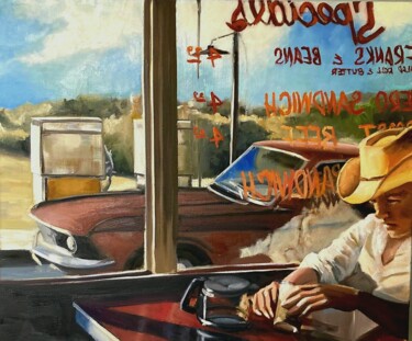 Картина под названием "Easy Like A Sunday…" - Federika Di Maggio, Подлинное произведение искусства, Масло Установлен на Дере…
