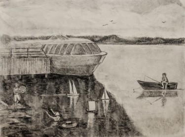 Drawing titled "Суда Ладоги" by Egor Fedorov, Original Artwork, Other
