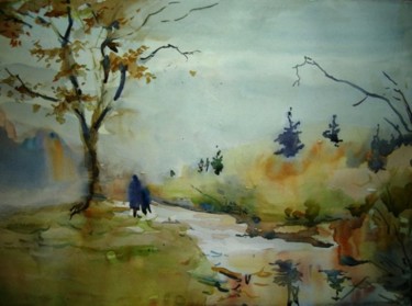 Картина под названием "Осень" - Fedor, Подлинное произведение искусства, Масло