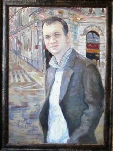 Painting titled "Портрет мужчины" by Fedor, Original Artwork, Oil