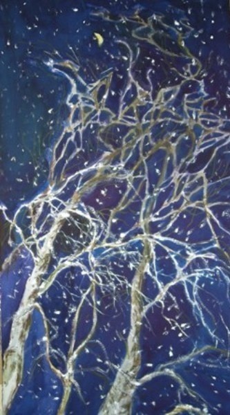 Картина под названием "Снегопад" - Fedor, Подлинное произведение искусства, Другой