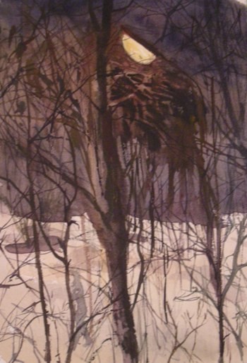 Картина под названием "Ночной фонарь" - Fedor, Подлинное произведение искусства, Другой