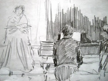 Рисунок под названием "На концерте." - Fedor, Подлинное произведение искусства, Другой