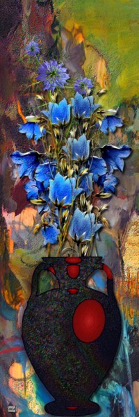 Arts numériques intitulée "N228 Fleurs" par Christine, Œuvre d'art originale, Peinture numérique