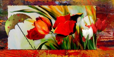 Arts numériques intitulée "358  Fleurs" par Christine, Œuvre d'art originale, Peinture numérique