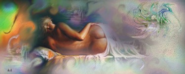 Arts numériques intitulée "27 sensuelle" par Christine, Œuvre d'art originale, Peinture numérique