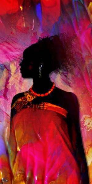 Arts numériques intitulée "410 Africaine" par Christine, Œuvre d'art originale, Peinture numérique