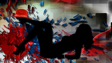 Digital Arts titled "451 femme  sensuelle" by Christine, Original Artwork, Digital Painting