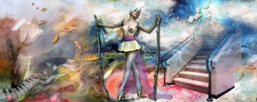 Arts numériques intitulée "454  La danseuse" par Christine, Œuvre d'art originale, Peinture numérique