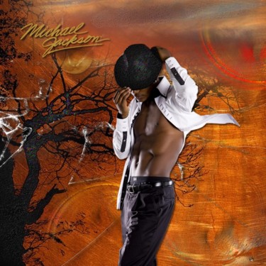 Arts numériques intitulée "536  Michael Jackson" par Christine, Œuvre d'art originale, Peinture numérique