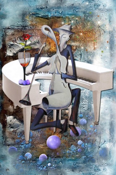 Digital Arts titled "2 Abstrait" by Christine, Original Artwork, Digital Painting