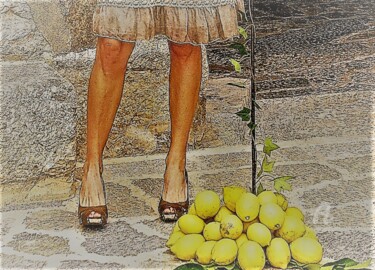 Photography titled "Vintage Lemons" by Féemerode, Original Artwork, Manipulated Photography