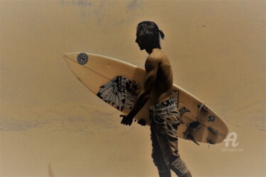 Photographie intitulée "Surf in art with ol…" par Féemerode, Œuvre d'art originale, Photographie manipulée