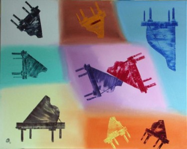 Peinture intitulée "pastel-symphonie" par Feenix, Œuvre d'art originale