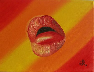 Peinture intitulée "la bouche" par Feenix, Œuvre d'art originale