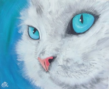 Peinture intitulée "la petite chatte" par Feenix, Œuvre d'art originale