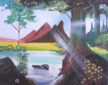 Peinture intitulée "le paradis" par Feenix, Œuvre d'art originale