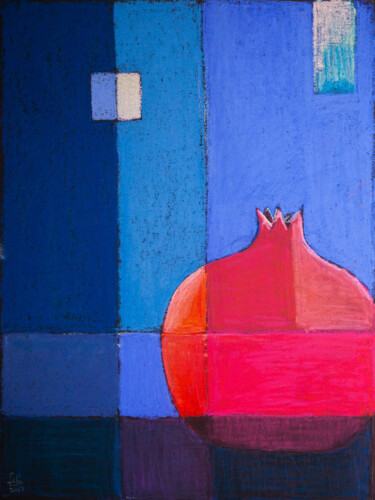 图画 标题为“"A pomegranate in t…” 由Fefa Koroleva, 原创艺术品, 粉彩