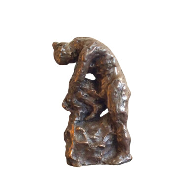 Sculpture titled "Defeated My Defeat" by Fei Chen, Original Artwork, Bronze