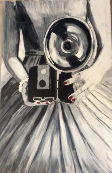 Картина под названием "LA PHOTOGRAPHE" - Felicia Butel, Подлинное произведение искусства, Масло