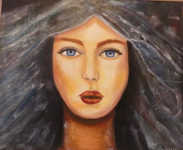 Peinture intitulée "Chevelure d'argent" par Felicia Butel, Œuvre d'art originale, Huile